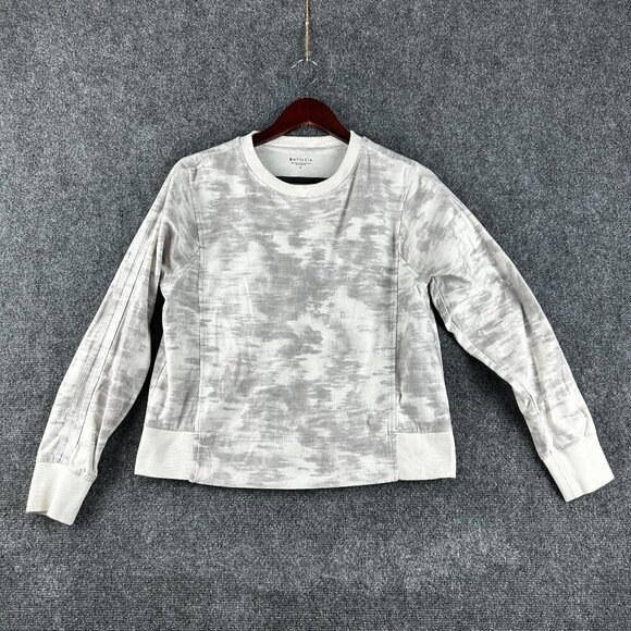 Athleta Tops - Athleta Farallon Camo Sweatshirt Womens Small Gray  White Cotton Pullover Top